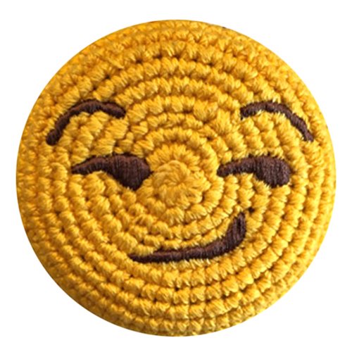 Emoji Smirking Face Crocheted Footbag